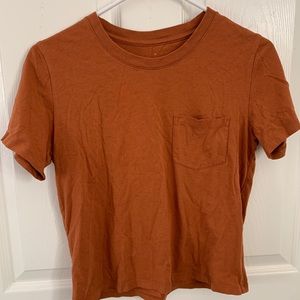Everlane, cropped, burnt Orange t-shirt. Size XS